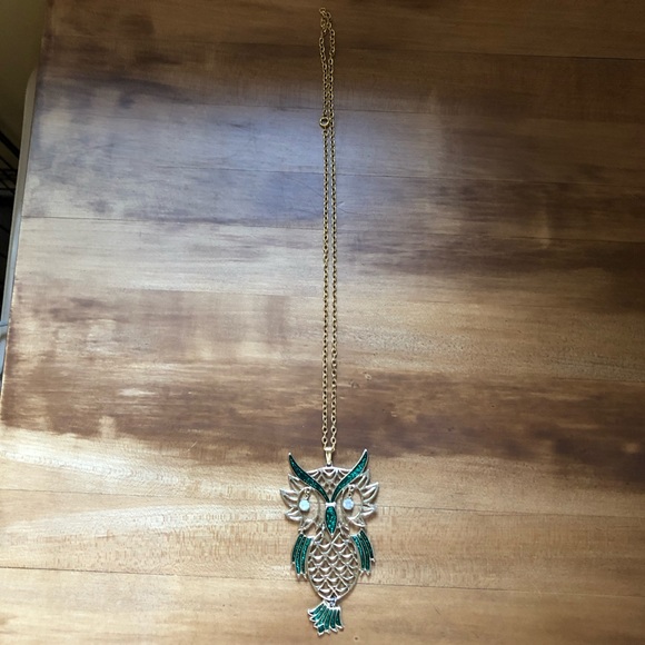 Owl Statement Necklace EUC - Picture 3 of 3